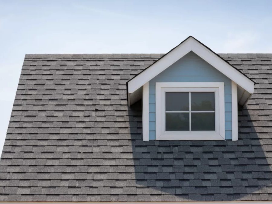 Architectural shingle roof on a residential home